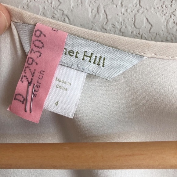 Garnet Hill Silk Sheath Dress Champagne Cream - Picture 3 of 14